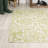 Truman Bohemian Medallion Textured Weave Cream/Green Indoor/Outdoor Rug-480346653