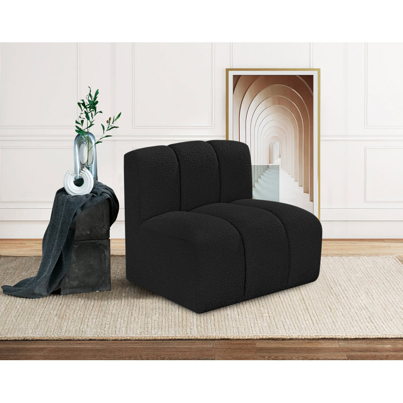 Chaise d'appoint rembourrée Issei, Noir