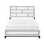 Mobilier de chambre à coucher moderne en bois à finition blanche et grand lit 1pc
