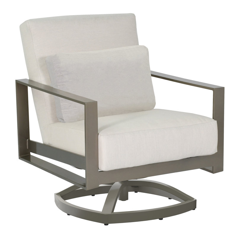 Park Place High Back Cushioned Lounge Swivel Rocker w/One Pillow