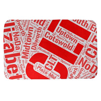 Charlotte Carolina Districts Rectangle Memory Foam Non-Slip Bath Rug -  East Urban Home, 73526E122C414826910FA6A893D86E7E