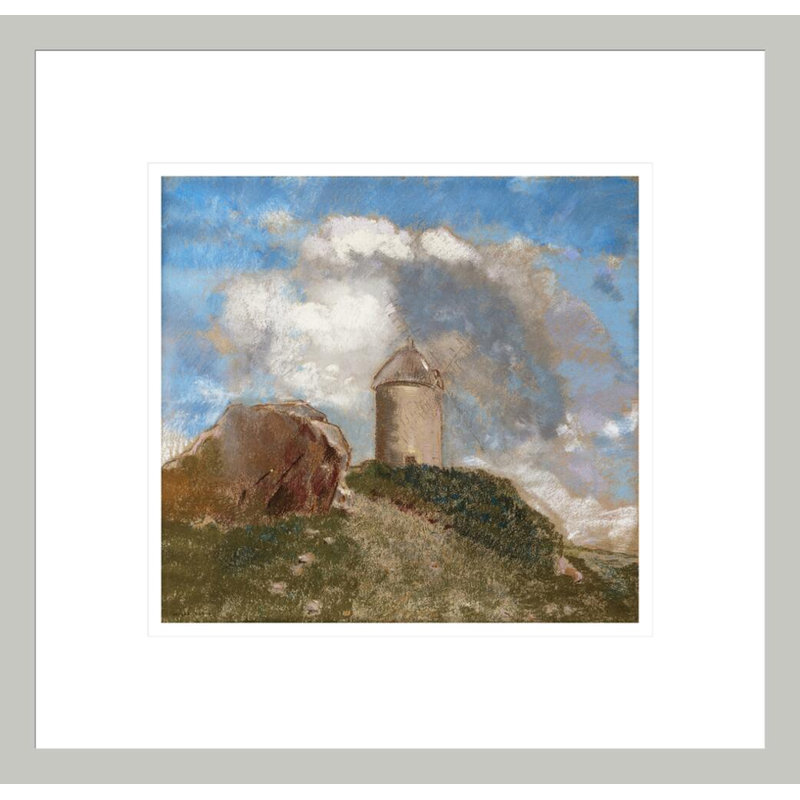 Le moulin à vent par Odilon Redon, impression giclée sur cadre, 33.5" H x 35.28" W