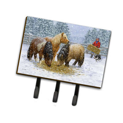 Porte-clés mural Shetland Poneys