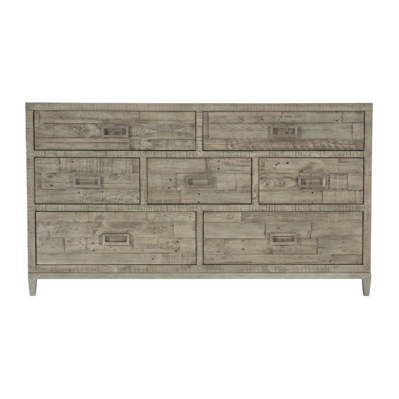 Shaw 7 - Drawer Solid Wood Dresser, Highland Park - Morel Finish