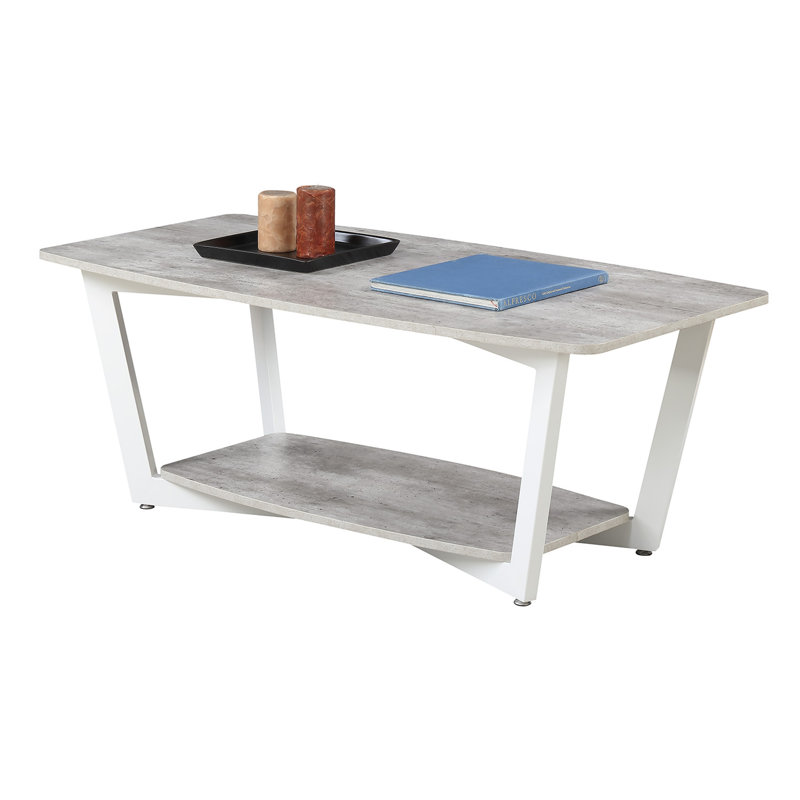 Raimonds Coffee Table, Gray and White
