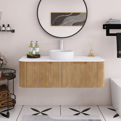 Meuble-lavabo mural 48 po Woodgrain