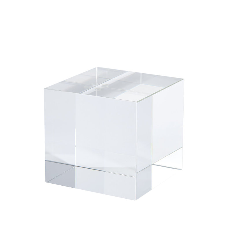 Crystal Cube Riser, 4.75" H x 5" W x 5" D