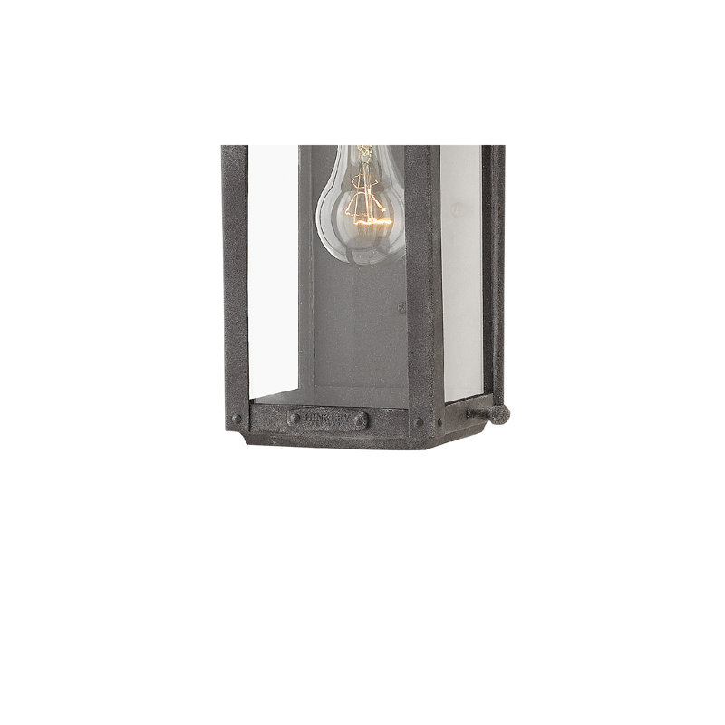 Anchorage Outdoor Wall Lantern, Aged Zinc, No