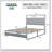 Queen Size Bed Frame with Headboard, Metal Platform Bed Frame with Charging Station