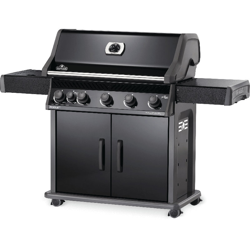 Barbecue au gaz Napoléon Napoleon Rogue® avec brûleur latéral infrarouge, Propane liquide, Noir