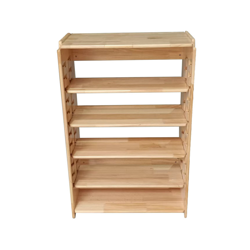 Organisateur de tablettes réglables en bois - Étagère en pin multi-niveaux avec tablettes mobiles et assemblage sans outil, unité de rangement compacte 60 po x 52 po x 30 po cm pour la cuisine, le vestibule, le salon, le bureau