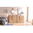 2 Doors Arched Sideboard Buffet Cabinet Grey Black -3PCS-244128535