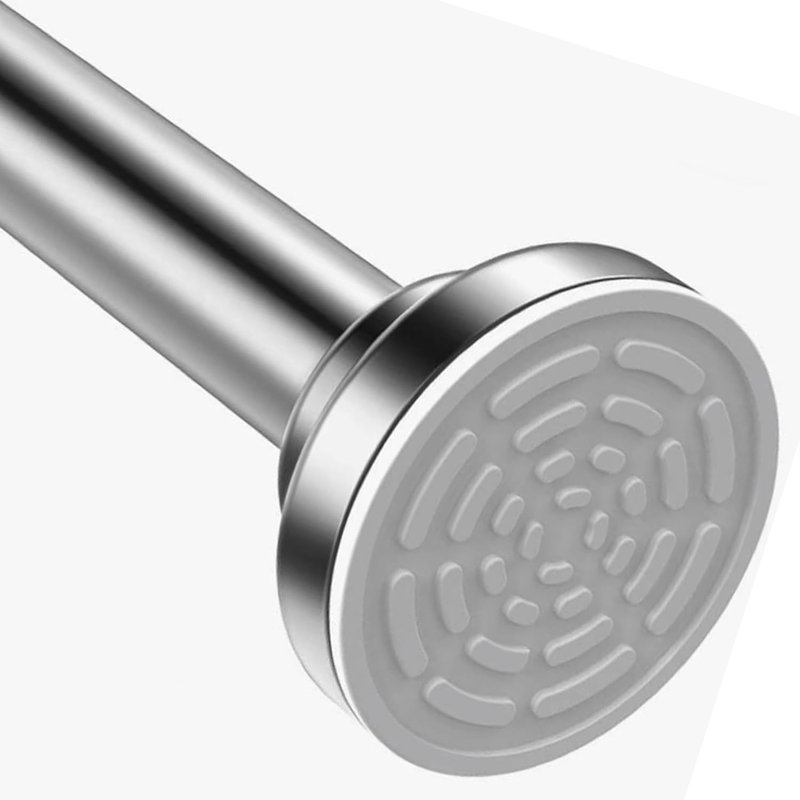 Tringle à rideau de douche droite réglable antirouille de 43 à 72 po Maxda Premium - sans perceuse, Nickel satiné