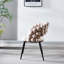 White Modern Chair With Golden Colour Iron Tube Legs-106688732