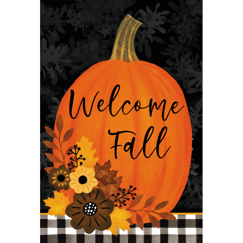 Eliannie Welcome Fall Pumpkin par Annie Lapoint, H 48 po x l 32 po