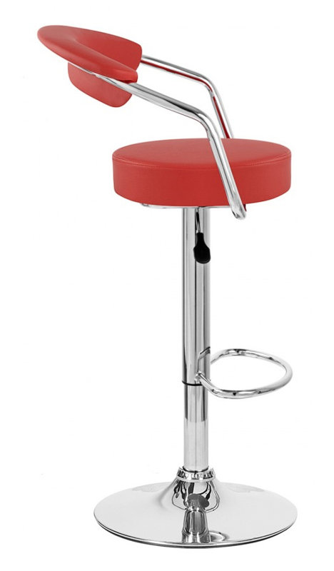 Tabouret pivotant à hauteur réglable Ortrun, Rouge