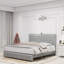 Lit rembourré avec bouton en losange, cadre de lit moderne avec projecteur Galaxy, pas de sommier tapissier et lattes de bois robustes sans bruit, polyuréthane-1586770344-1586770346