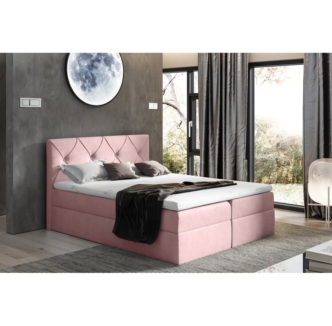 Boxspringbett Espen mit Topper und Bettkasten