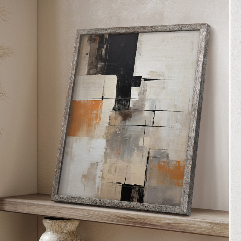 ABSTRACT Series CECXLVI, reproduction encadrée - bois massif, H 11 po x l 9 po