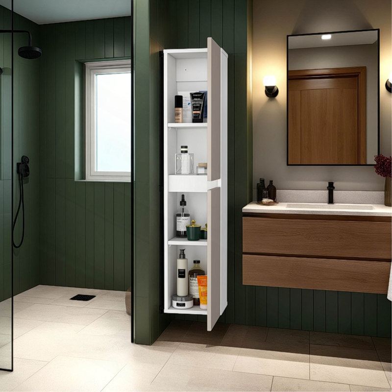 Light Beige And 2-Door Wall Cabinet