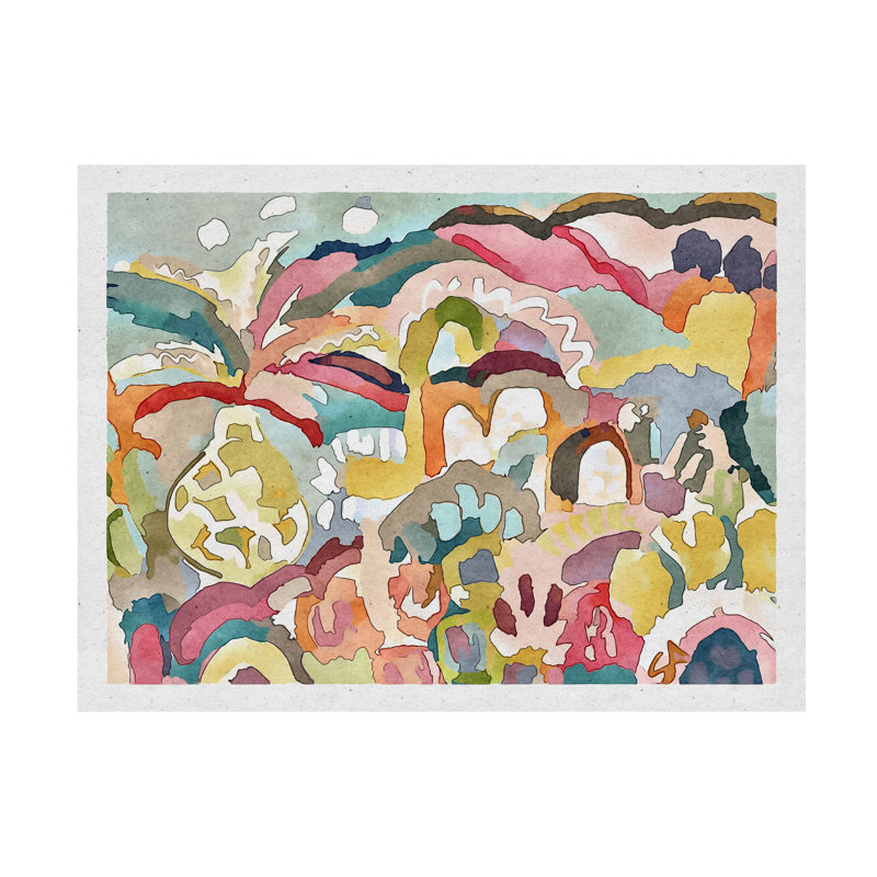 Wrapped Canvas Wall Art - Suzanne Allard 'Alegria Earthy' Wall Art for Living Room, Bedroom, or Office Décor  - 18x24