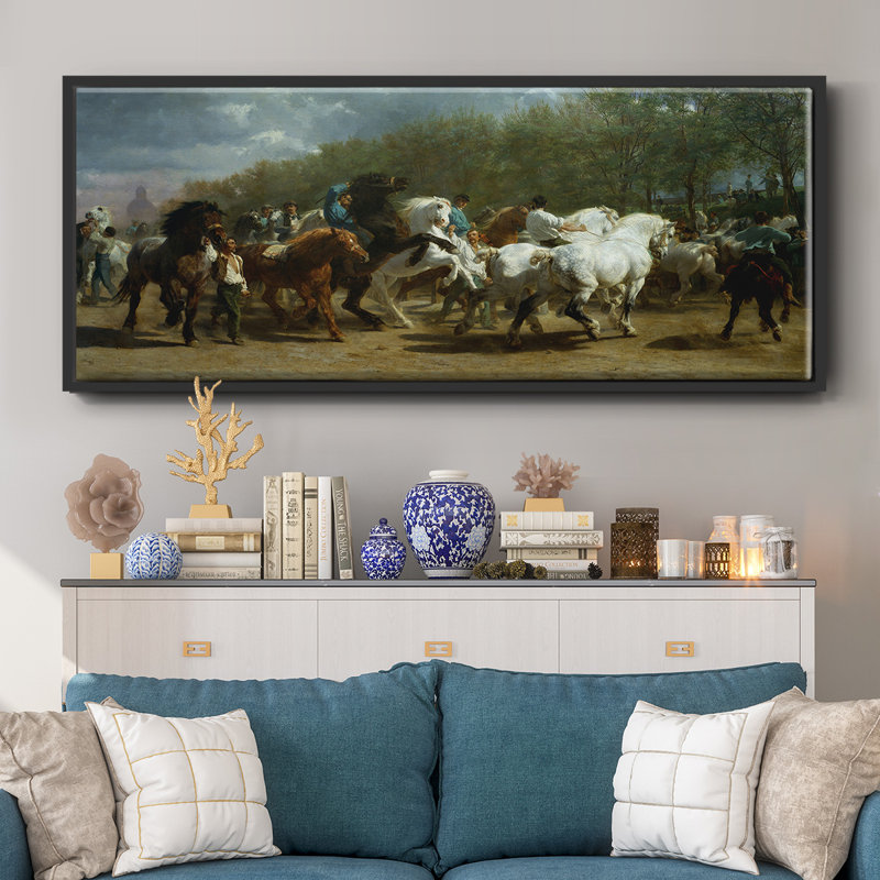 The Horse Fair - Toile encadrée, H 12 po x l 30 po