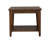 Laron Square Wood End Table with Storage Shelf and Tapered Legs 
