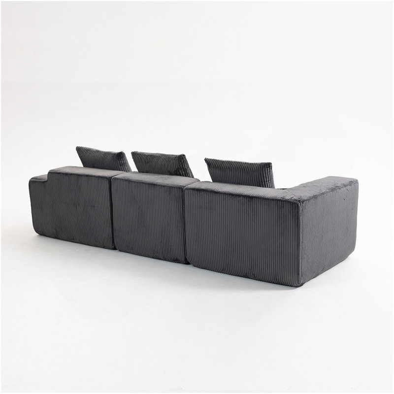 Canapé modulaire à compression multi-personnes pouvant être librement combiné, Gris