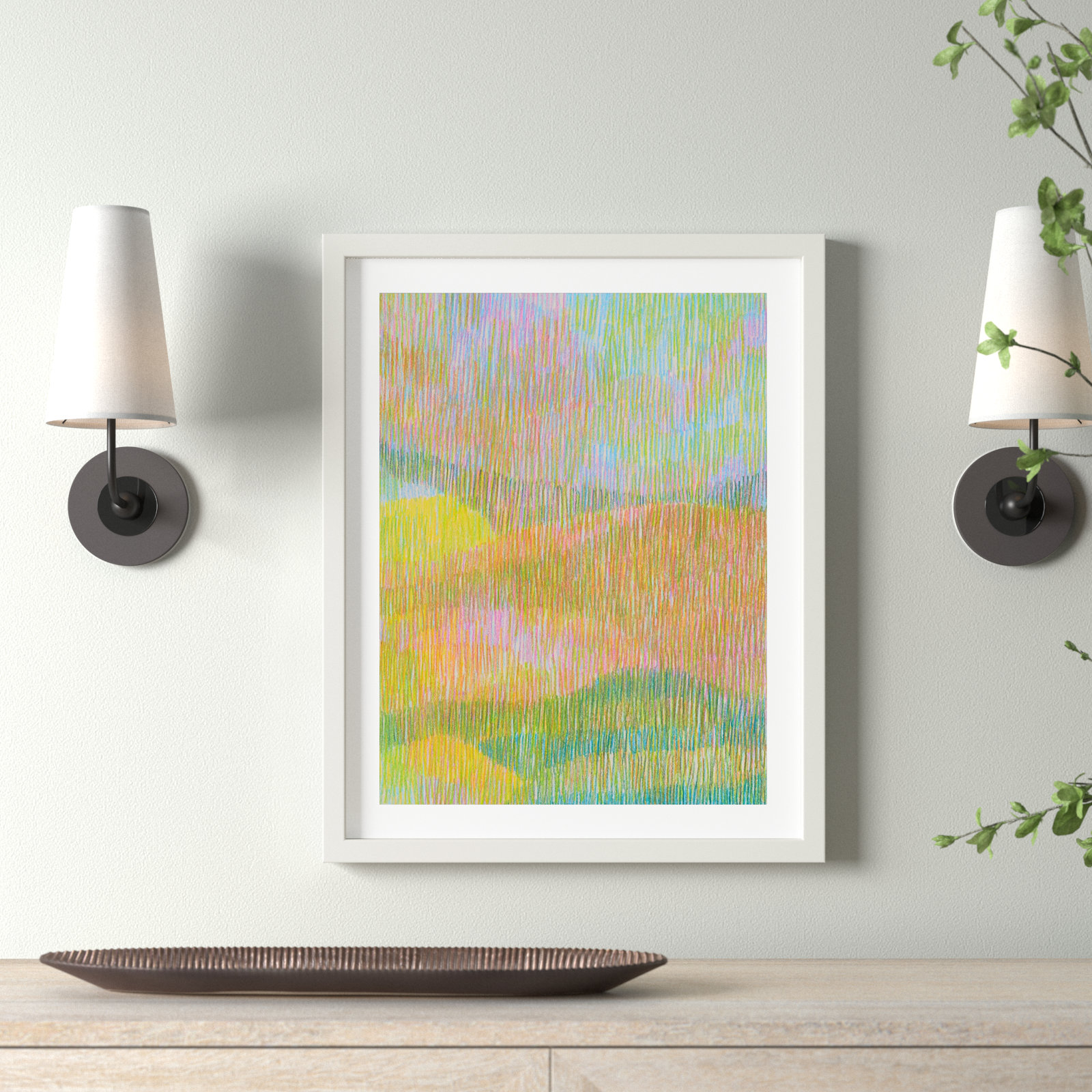 Summerhill Painting by Jacques Pilon, 25" H x 20" W x 1.25" D, White
