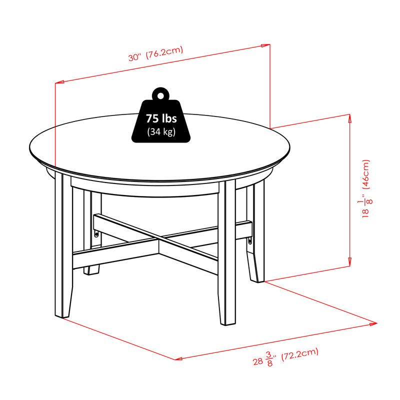 Aislin Solid Wood Coffee Table