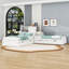 Lit plateforme simple en L avec lit gigogne simple et tiroirs de rangement, tablettes-1203022244