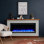 SimpliFire Allusion Platinum 50 Inch Linear Electric Fireplace with Boyd Mantel kit - Ready-to-Finish