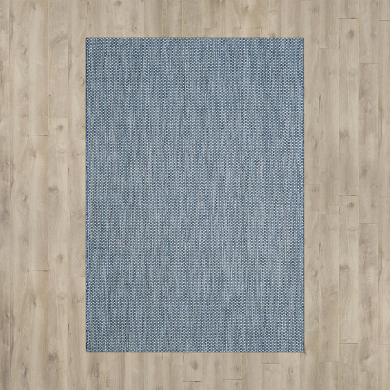 Tapis intérieur / extérieur gris Herzberg Mull, Rectangle 10 pi x 14 pi