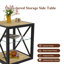 Ensemble de 2 tables de chevet modernes, table d'appoint de style industriel-27638328-27638325