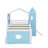 Loft Bed With Slide Pink Tent And Tower-504491715