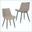 Chaise de salle à manger moderne en tissu avec dossier rembourré - ensemble de 4
