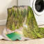 Jeté en flanelle transparente molletonné ultra doux, imprimé montagnes d'un côté-132314674