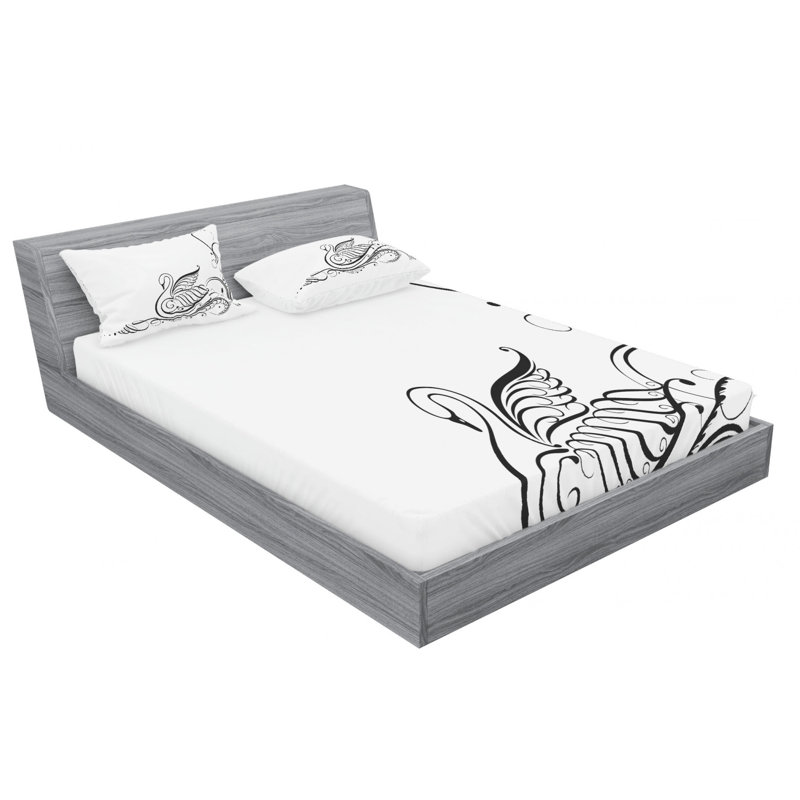 Microfiber Sheet Set, Queen Sheet Set with Fitted Sheet
