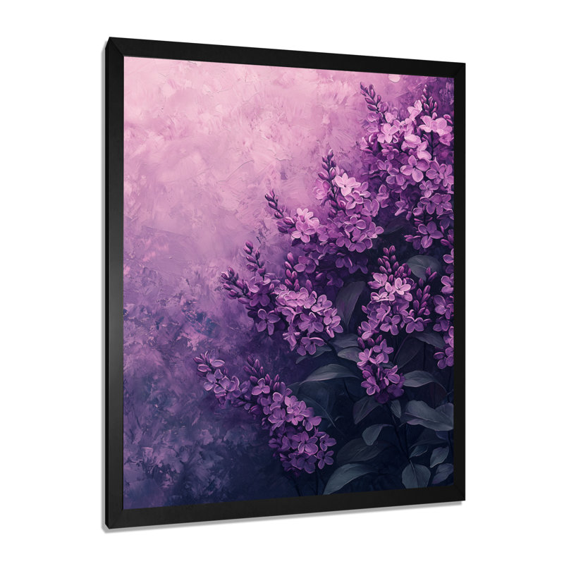 Yadira - Floral Wall Decor, Noir, noir, noir, noir, H 20 po x l 12 po, Reproduction encadrée sans passe-partout