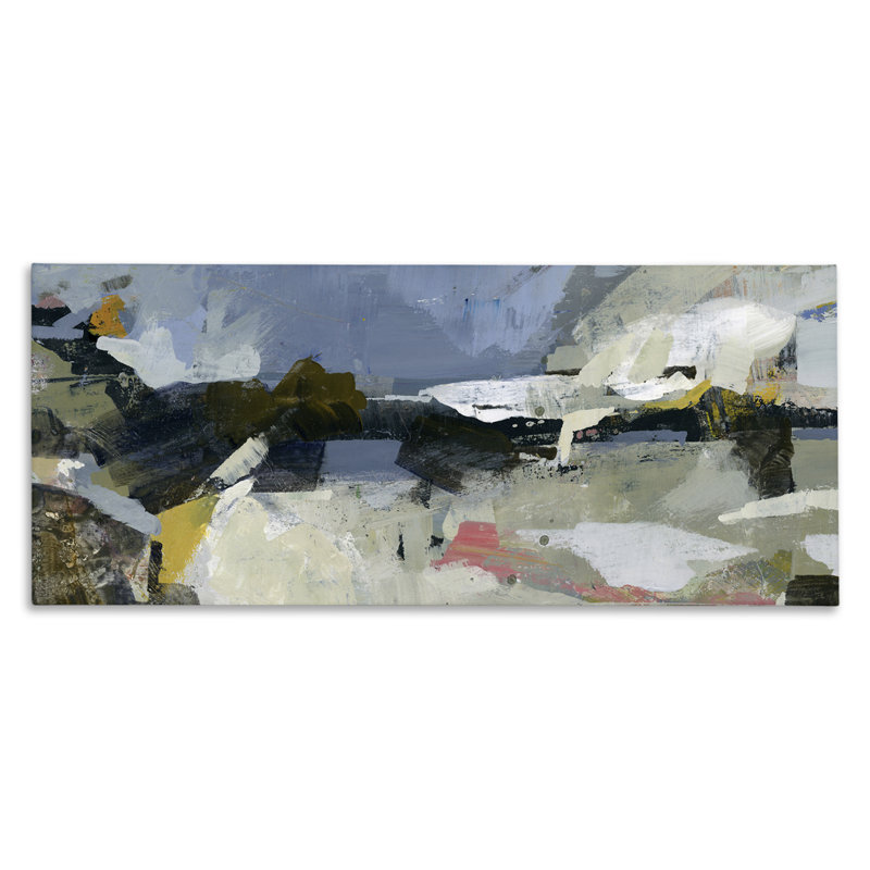 "Chaotic Paint Expressions", art mural sur toile par Donna Weathers, H 20 po x l 48 po