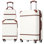 Valise à roulettes Hardshell 3 pièces 20 "+ 28" Valise avec serrure TSA légère, blanche