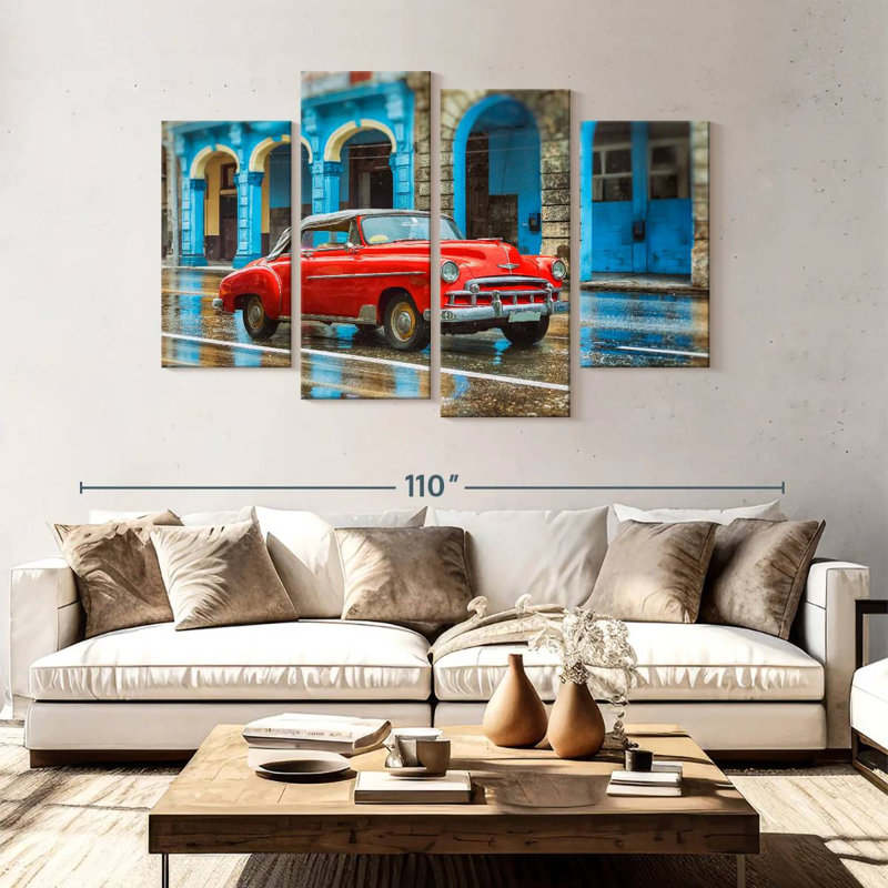 Mehar Car On Cuban Street, 54" H x 84" W