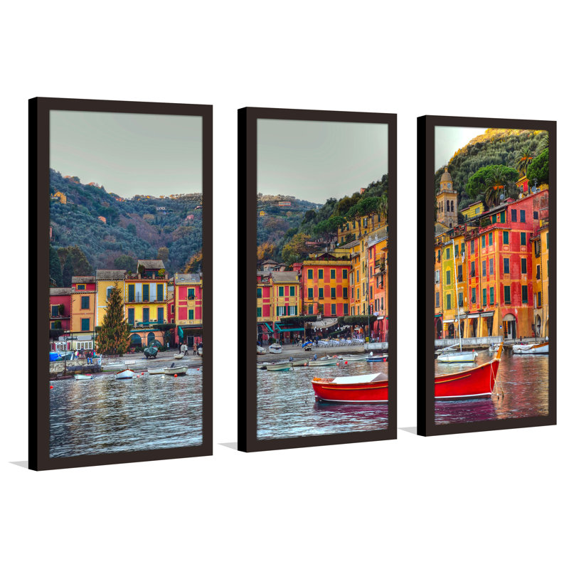 «Portofino, Italy II», ensemble de 3 reproductions de photos sur plastique, H 25,5 po x l 40,5 po x P 1 po