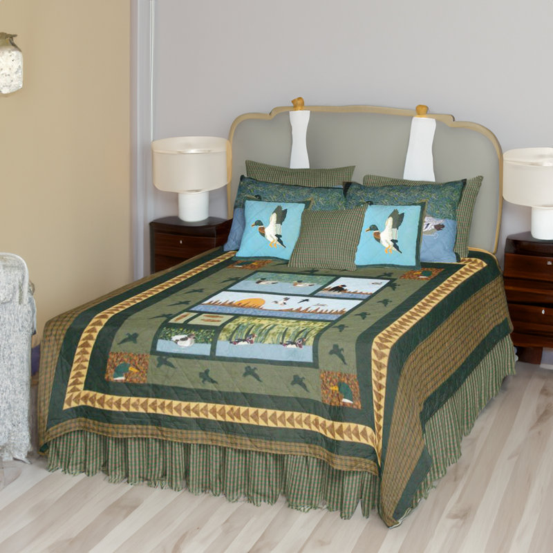 Mallard Rustic Cotton Quilt, Full / Queen