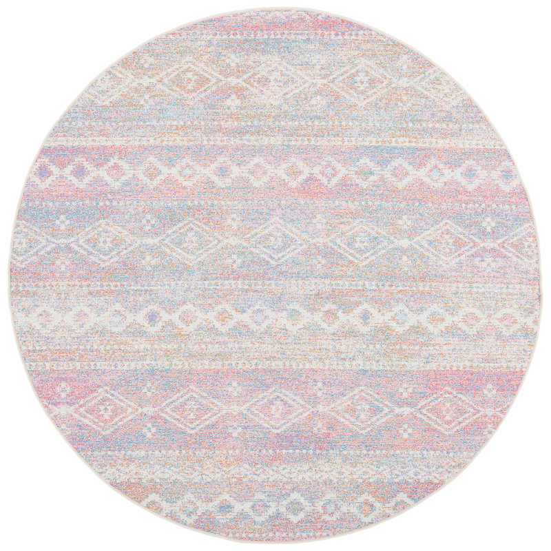 Jed Performance Southwestern Indoor/Outdoor Area Rug, Round 6'7"