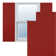 True Fit PVC Horizontal Slat Framed Modern Style Fixed Mount Shutters