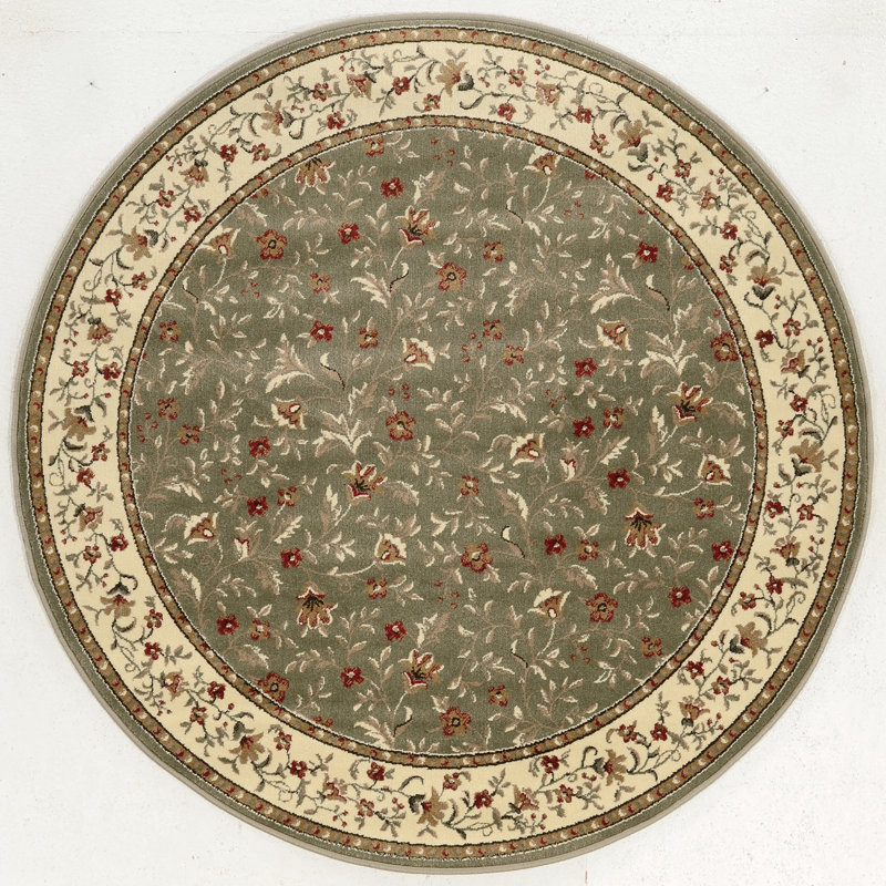 Weisgerber Floral Indoor Rug, Round 5'3"