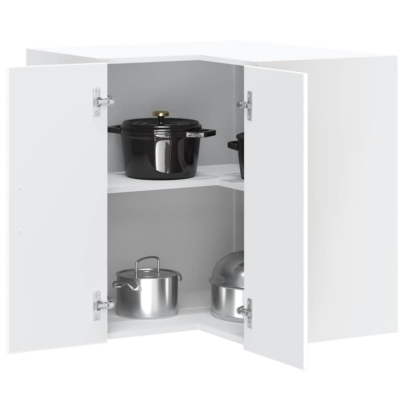 Kitchen Wall Corner Cabinet Lucca Engineered Wood, White