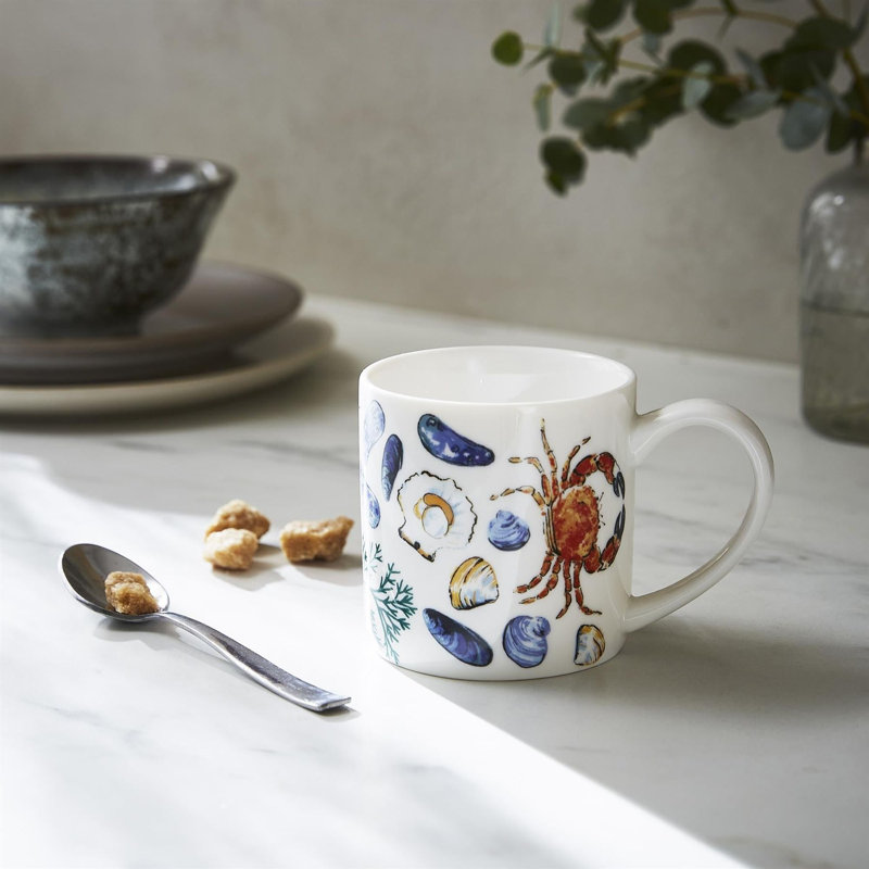 Shellfish Bone China Coffee Mug