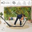 Hamac Tranquillo UniGen, support pour hamac intérieur / extérieur robuste avec support en acier Signature, pliable de qualité supérieure 600 lb, polyester doux à 2 couches durable, gris-118022407